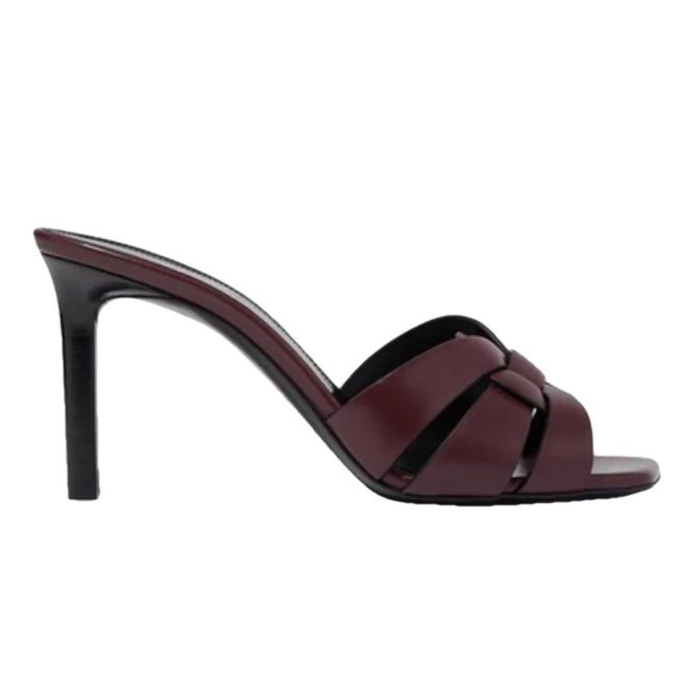 Saint Laurent Tribute Leather Heeled Mules